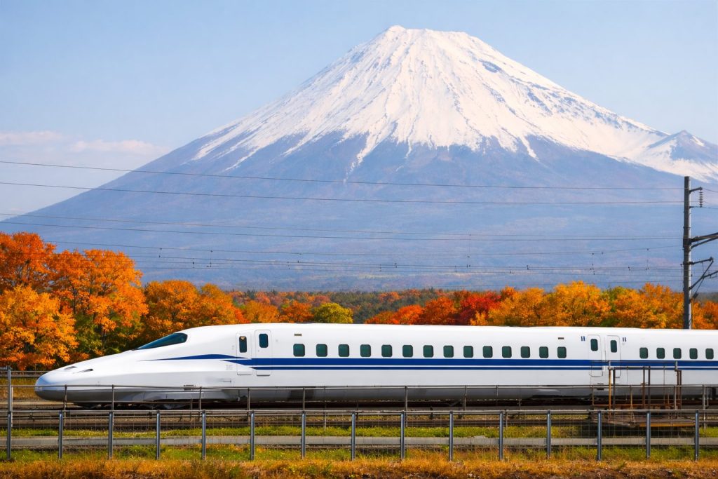 Shinkansen train à grande vitesse au Japon